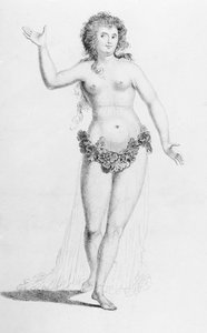 Frøken Chudleigh (1720-88) i figuren Iphigenia ved den venetianske ambassadørs maskerade af English School